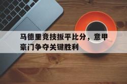 乐鱼体育-马德里竞技扳平比分，意甲豪门争夺关键胜利
